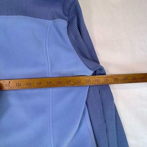 Bogner Blue Fleece Lined Half Zip Mock Neck Long Sleeve Pullover Sweater Size 40 - Picture 7 of 12
